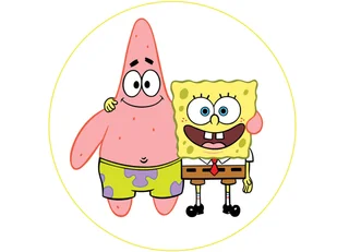 Dekoracyjny opłatek tortowy Spongebob - 20 cm - Ciasta i półprodukty do ciast - miniaturka - grafika 1