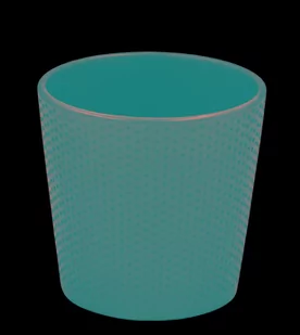 Osłonka ceramiczna LUZON ciemny szary 12,5 cm - Donice - miniaturka - grafika 1