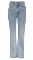 Spodnie damskie - PIECES JEANSY MOM JEANS WYSOKI STAN JEANSOWE NIEBIESKIE 28/30 XQA - miniaturka - grafika 1