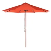 Parasole ogrodowe - Beliani Parasol ogrodowy 270 cm czerwony TOSCANA II 58108 - miniaturka - grafika 1