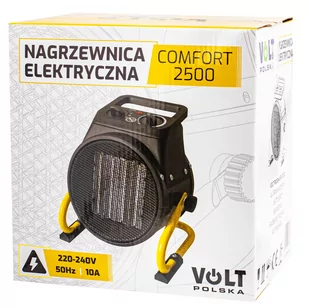 Nagrzewnica elektryczna grzejnik farelka z termostatem 2,5 kW COMFORT VOLT POLSKA - Nagrzewnice - miniaturka - grafika 1