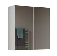 Szafki łazienkowe - Szafka łazienkowa, wisząca, lustro, Pola, 60x22x60 cm, biały, mat - miniaturka - grafika 1