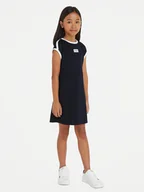 Sukienki i spódniczki dla dziewczynek - Tommy Hilfiger Sukienka codzienna 1985 KG0KG07933 Granatowy Regular Fit - miniaturka - grafika 1
