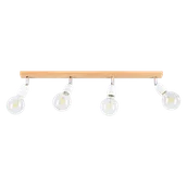 Lampy sufitowe - Britop Porcia Wood lampa sufitowa (spot) 4-punktowa dąb olejowany/biały 8125474 8125474 - miniaturka - grafika 1