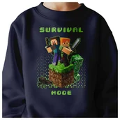 Bluzy dla dziewczynek - BLUZA DZIECIĘCA MINECRAFT 146-152 DLA DZIEWCZYNKI CHŁOPCA JAKOŚĆ - miniaturka - grafika 1