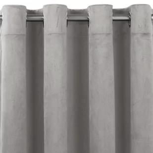 Zasłona VILA kolor szary styl klasyczny srebrne przelotki metalowe srebrne velvet 200x270 homede - CURT/HOM/VILA/VELVET/EYELETS/ - Zasłony - miniaturka - grafika 1