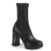 Botki damskie - Czarne botki damskie Carinii B9761-E50 modne platforma słupek r.39 - miniaturka - grafika 1