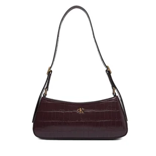 Torebka Calvin Klein Ck Croc Small LV04F3283G Bordowy - Torebki damskie - miniaturka - grafika 1