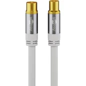 Kable - Goobay TV antenna cable 135dB white 1m 4x shielded (70313) - miniaturka - grafika 1