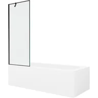 Wanny - Mexen Vega wanna prostokątna 150 x 70 cm z obudową i parawanem 1-skrzydłowym 70 cm, czarny wzór - miniaturka - grafika 1