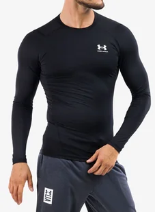 Bluza Under Armour HG Armour Comp LS - black/white - Bluzy sportowe męskie - miniaturka - grafika 1