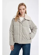 Kurtki damskie - DeFacto Kurtka zimowa w kolorze szarym - miniaturka - grafika 1