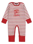 Pajacyki dla niemowląt - Niemowlęcy pajacyk w paski czerwony Kanz r.68 - miniaturka - grafika 1