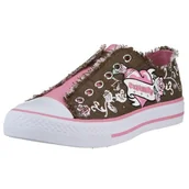 Buty dla dziewczynek - Skechers Shuffle First Crush 83215L BKPR dziewczęce sneakersy, brązowy - 28.5 EU - miniaturka - grafika 1