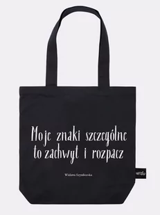 Znaki Szczególne / Wisława Szymborska / Torba Bawełniana / Czarna - Torby i wózki na zakupy - miniaturka - grafika 1