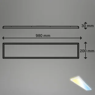 Briloner Inteligentna lampa sufitowa LED Tava, 98x20 cm, CCT, ściemniana - Lampy sufitowe - miniaturka - grafika 1