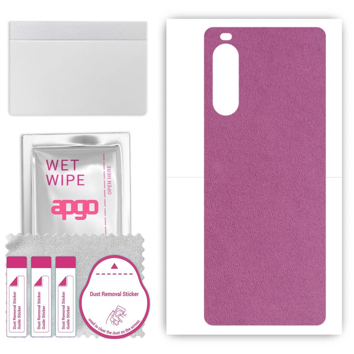 Folia naklejka skórka strukturalna na TYŁ Zamsz do Sony Xperia 10 III Lite - Zamsz Fioletowy - apgo SKINS