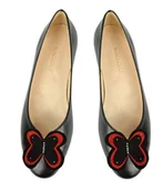 Baleriny - Baleriny Skórzane - motyl (5202) - miniaturka - grafika 1