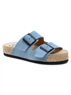 Klapki i japonki damskie - Manebi Espadryle Nordic Sandals M 3.0 R0 Niebieski - grafika 1