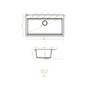 Zlewozmywaki - Laveo Tau Zlewozmywak granitowy jednokomorowy 50x90 cm czarny SBT_7109 - miniaturka - grafika 1