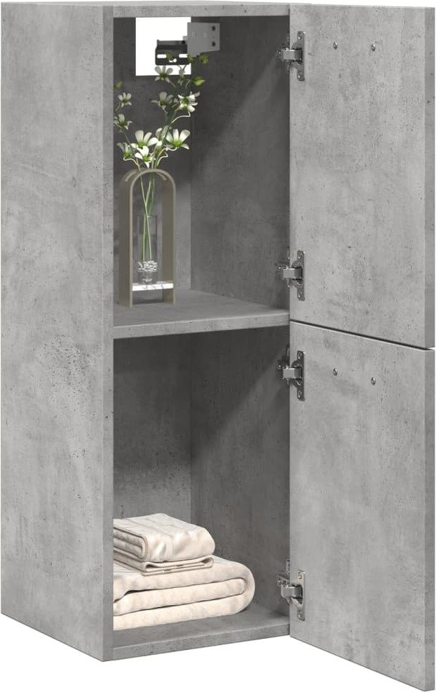 vidaXL Szafka łazienkowa betonowa szara 30x30x80 cm materiał drewnopochodny