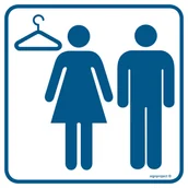 Systemy ekspozycyjne i znaki informacyjne - RA080 SZATNIA PERSONELU, PN - PŁYTA PCV 1MM; (100X100MM) - miniaturka - grafika 1