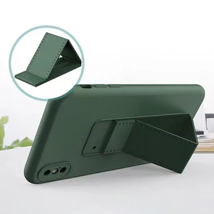 Wozinsky Kickstand Case elastyczne silikonowe etui z podstawką iPhone XS Max czerwony - Etui i futerały do telefonów - miniaturka - grafika 2