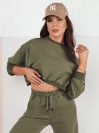 Dresy damskie - Komplet damski dresowy SOLIR khaki Dstreet AY1019-M - miniaturka - grafika 1