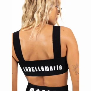 Top damski LABELLAMAFIA TOP SWEETY BLACK - Bielizna sportowa damska - miniaturka - grafika 2