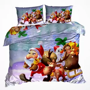 Pościel 3D Bawełna Satyna 200X220Cm Mikołaj Z Dzwoneczkiem - Pościel Pościel 3D Bawełna Satyna 200X220Cm Mikołaj Z Dzwoneczkiem - Pościel - miniaturka - grafika 1