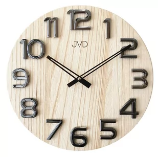 JVD Zegar ścienny HT97.4 drewniany średnica 40 cm - Zegary - miniaturka - grafika 1