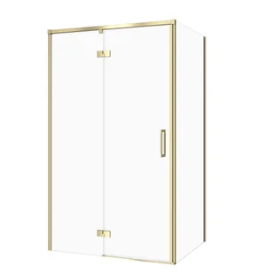 Kabina prysznicowa Cersanit Larga 120x80x195 prostokątna złoty mat transparentne S601-472 - Kabiny prysznicowe - miniaturka - grafika 1