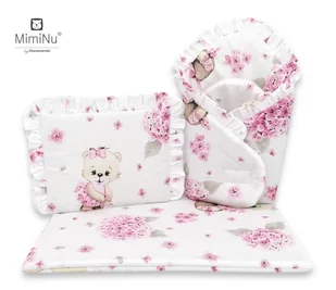 Zestaw DLA LALKI Do Wózka Łóżeczka Kołyski MimiNu Baby Born RÓŻOWE - Domki dla lalek - miniaturka - grafika 1