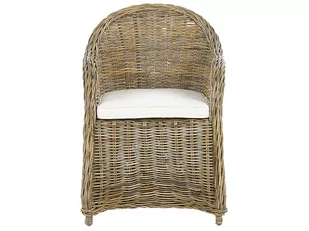 Zestaw ogrodowy rattanowy stół i 4 krzesła naturalny SUSUA/OLBIA - Meble ogrodowe - miniaturka - grafika 4