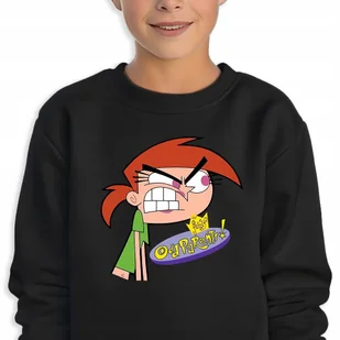 Bluza Dziecięca Czarna Vicky Wróżkowie Chrzestni Wzory -152 Cm (12-13) - Bluzy dla dziewczynek - miniaturka - grafika 1