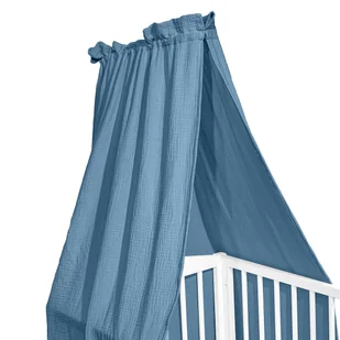 ALBERO MIO Baldachim Cotton color CC7 niebieski - Pościel dla dzieci - miniaturka - grafika 1