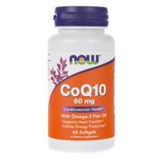 Witaminy i minerały - Now Foods Koenzym Q10 60 mg + Omega-3 - 60 kapsułek - miniaturka - grafika 1