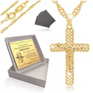 Biżuteria dla dzieci - ZŁOTY ŁAŃCUSZEK+KRZYŻYK SREBRO 925 KOMUNIA CHRZEST - miniaturka - grafika 1