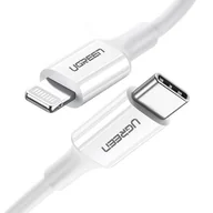 Kable - UGREEN kabel przewód MFi USB Typ C - Lightning 3A 0.5 m biały (US171) 60747 - miniaturka - grafika 1