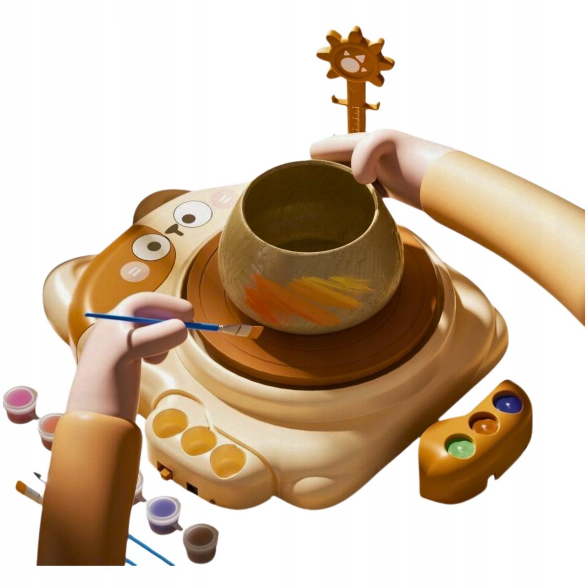 Koło Garncarskie Ceramika Glina Farbki dla Dzieci Zabawka Kreatywna