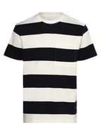 Koszulki męskie - Tom Tailor Denim - T-shirt męski, niebieski|biały - miniaturka - grafika 1