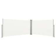 Markizy - vidaXL vidaXL Parawan rozsuwany 160x600 cm Kremowy - miniaturka - grafika 1