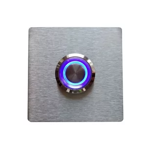 Przycisk dzwonka do domofonu wyjścia wejścia furtki bramy drzwi INOX LED 9/12/24/230V srebrny - Dzwonki i gongi - miniaturka - grafika 1
