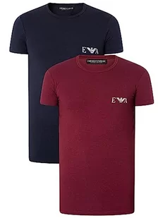 Emporio Armani T-shirt męski (2 sztuki), granatowy/burgundowy, M - Koszulki męskie - miniaturka - grafika 1