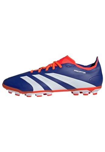 adidas Unisex Predator League 2g/3g buty piłkarskie buty ze sztucznej trawy, Lucid Blue Ftwr biały słoneczny czerwony, 46 EU