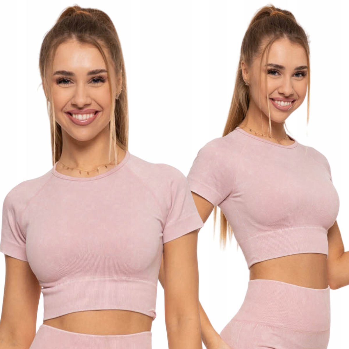 SPORTOWY TOP DAMSKI Z KRÓTKIM RĘKAWEM WYGODNY TRENING KOMFORTOWY MORAJ PINK L/XL
