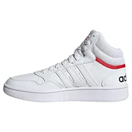 Trampki damskie - adidas Hoops 3.0 Mid, Trampki damskie, Ftwr White Ftwr White Ftwr White, 37.5 EU - miniaturka - grafika 1