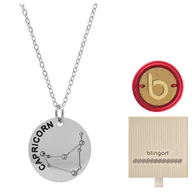 Bransoletki - Naszyjnik damski znak zodiaku koziorożec srebrny stal chirurgiczna BLINGART - miniaturka - grafika 1