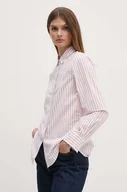Koszule damskie - Tommy Hilfiger koszula bawełniana damska kolor różowy regular z kołnierzykiem klasycznym WW0WW42274 - miniaturka - grafika 1