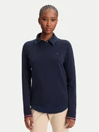 Swetry damskie - Tommy Hilfiger Sweter WW0WW44984 Granatowy Regular Fit - miniaturka - grafika 1